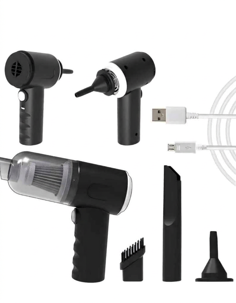 Elvron™ Portable TurboVac – High-Power Cordless Vacuum for Car & Home